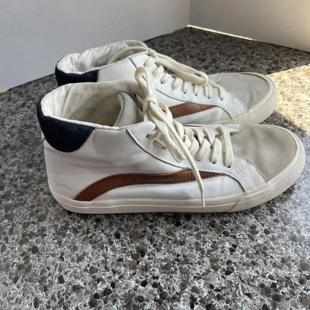 Madewell Sidewalk High Top‎ Skate Sneakers Colorblock Leather Suede Sz Men’s 6.5